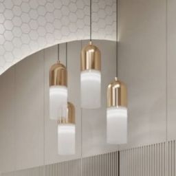 Argon Burgos lampa wisząca 1x15W opal mat/mosiądz 4212