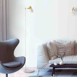 Argon Doria lampa stojąca 1x15W biały/mosiądz 4258