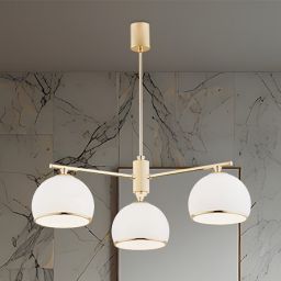 Argon Marbella lampa podsufitowa 3x15W opal mat/mosiądz 1488