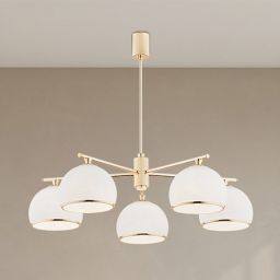 Argon Marbella lampa podsufitowa 5x15W opal mat/mosiądz 2088