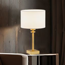 Argon Abbano lampa stołowa 1x15 W biała-mosiądz 8047