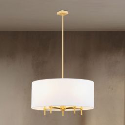 Argon Abbano lampa podsufitowa 5x7W biały/mosiądz szczotkowany 2132