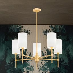 Argon Abruzzo lampa podsufitowa 5x7 W biała-mosiądz 2134