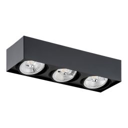Argon Rodos Plus lampa podsufitowa 3x12W czarny 6118BZ
