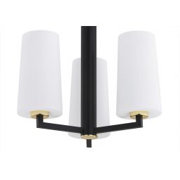 Argon Camelot Plus lampa wisząca 3x15W opal mat/czarny mat/mosiądz 6143