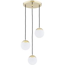 Argon Livia lampa wisząca 3x7 W biała-mosiądz 1416