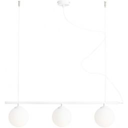 Aldex Beryl Glass lampa wisząca 3x10 W biała 1006E
