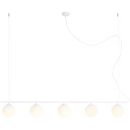 Aldex Beryl lampa wisząca 5x10 W biała 1006F