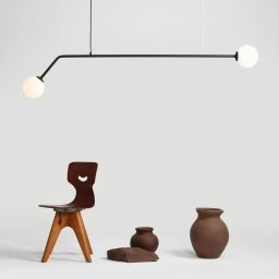 Aldex Pure lampa wisząca 2x40W czarna/biała 1064H1