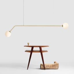 Aldex Pure lampa wisząca 2x40W złota/biała 1064H30