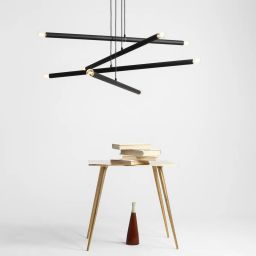 Aldex Tubo 8 lampa wisząca 8x40W czarna 1072P1