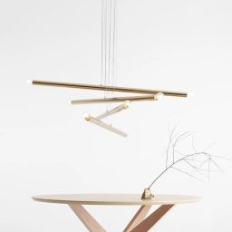 Aldex Tubo 8 lampa wisząca 8x40W złota 1072P30