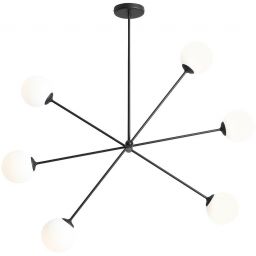 Aldex Ohio lampa podsufitowa 6x10 W czarna 1081PL_K1