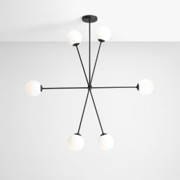 Aldex Ohio lampa podsufitowa 6x10 W czarna 1081PL_K1