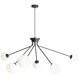 Aldex Holm lampa wisząca 6x10 W czarna 1082K1