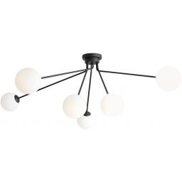 Aldex Holm lampa podsufitowa 6x10 W czarna 1082PL_K1