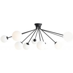 Aldex Holm lampa podsufitowa 10x10 W czarna 1082PL_M1