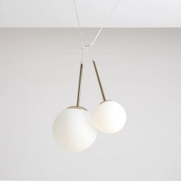 Aldex Bosso Mini 20 lampa wisząca 1x60W złota/biała 1087XS30