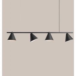 Aldex Form lampa wisząca 4x15 W czarna 1108L1