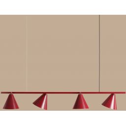Aldex Form lampa wisząca 4x15 W czerwona 1108L15