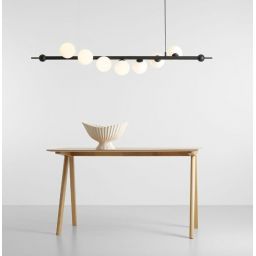 Aldex Wave lampa wisząca 7x10 W czarna 1115T1