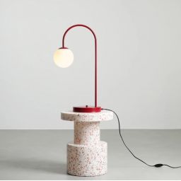 Aldex Una lampa stołowa 1x10 W czerwona 1116B15