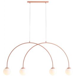 Aldex Una lampa wisząca 4x10 W koralowa 1116L11_S