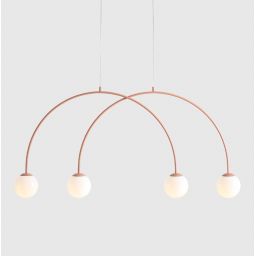 Aldex Una lampa wisząca 4x10 W koralowa 1116L11_S