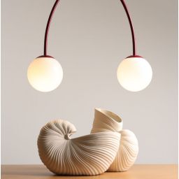 Aldex Una lampa wisząca 4x10 W czerwona 1116L15_L