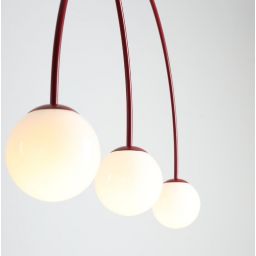 Aldex Una lampa wisząca 4x10 W czerwona 1116L15_L