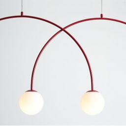 Aldex Una lampa wisząca 4x10 W czerwona 1116L15_L