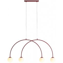 Aldex Una lampa wisząca 4x10 W czerwona 1116L15_S