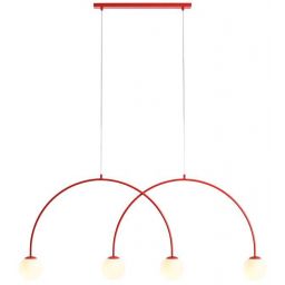 Aldex Una lampa wisząca 4x10 W czerwona 1116L19_L