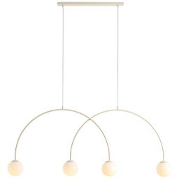 Aldex Una lampa wisząca 4x10 W kremowa 1116L9_L