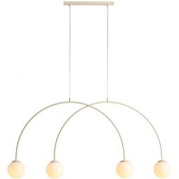 Aldex Una lampa wisząca 4x10 W beżowa 1116L9_S