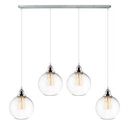 Altavola Design New York Loft lampa wisząca 4x W chrom-przezroczysta LA035/CL4_chrom