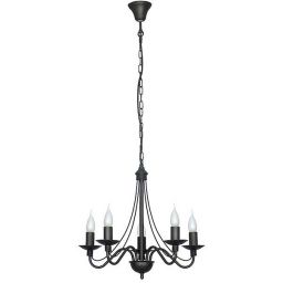 Aldex Róża lampa wisząca 5x10 W czarna 397F1