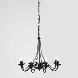 Aldex Róża lampa wisząca 8x10 W czarna 397P1