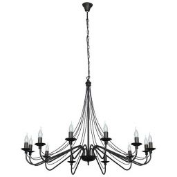 Aldex Róża lampa wisząca 12x10 W czarna 397R1