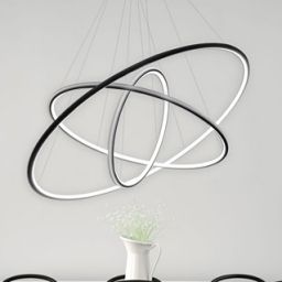 Altavola Design Ledowe Okręgi lampa wisząca 99W czarna LA075/P_80_in_3k_black
