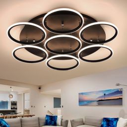 Altavola Design Ledowe Okręgi lampa podsufitowa 86W czarny LA078/CE_7_out_3k_black