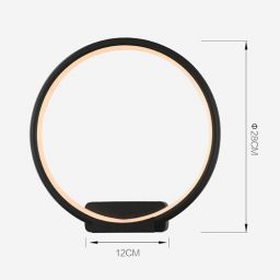 Altavola Design Ledowe Okręgi kinkiet 1x15W czarny LA073/W_in_3k_black