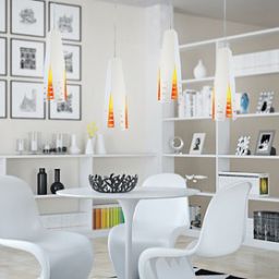 Altavola Design Origami lampa wisząca 1x40W biały/pomarańczowy LA044/P_white-orange