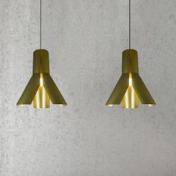 Altavola Design Origami lampa wisząca 1x40W chrom/coffee/złoty LA045/P_bronze