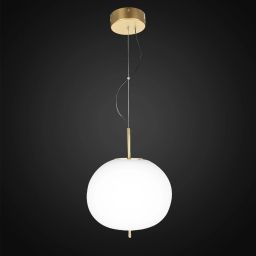 Altavola Design Apple lampa wisząca 1x12W satynowe złoto/biały opalowy LA058/P