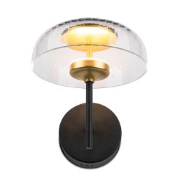 Altavola Design Vitrum kinkiet 1x7,2W czarny mat/satynowe złoto/przezroczysty LA104/W