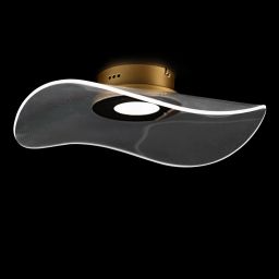 Altavola Design Velo lampa podsufitowa 1x30W LED satynowe złoto/przezroczysty LA101/CE1_gold