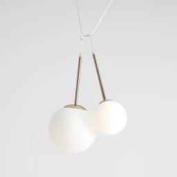 Aldex Bosso Mini 14 lampa wisząca 1x40W złota/biała 1087XXS30