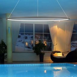 Altavola Design Ledowe Okręgi lampa wisząca 1x45W czarna LA073/P_120_in_3k_black