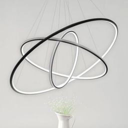 Altavola Design Ledowe Okręgi lampa wisząca 3x130 W czarna LA075/P_100_in_3k_black